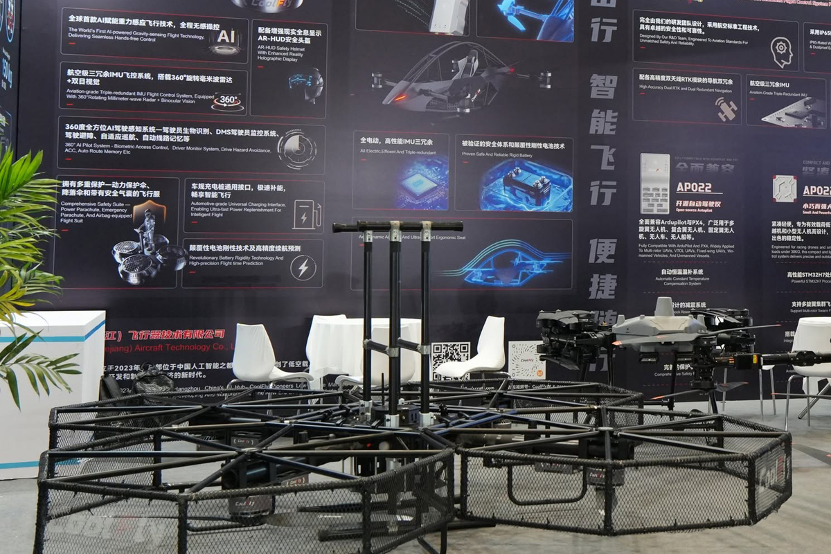 CoolFly Standing Platform passenger eVTOL prototype multicopter CoolFly Standing Platform passenger eVTOL prototype multicopter